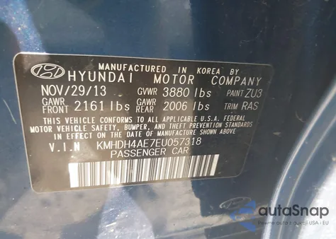 2025 Hyundai Elantra z USA, uszkodzony, nr VIN KM8DH4AE7EU057318
